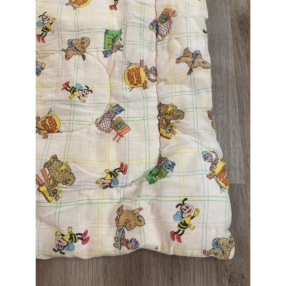 Vintage 1980s Romper Room Baby Crib Blanket Soft Nursery Plush TV Show - Picture 6 of 9